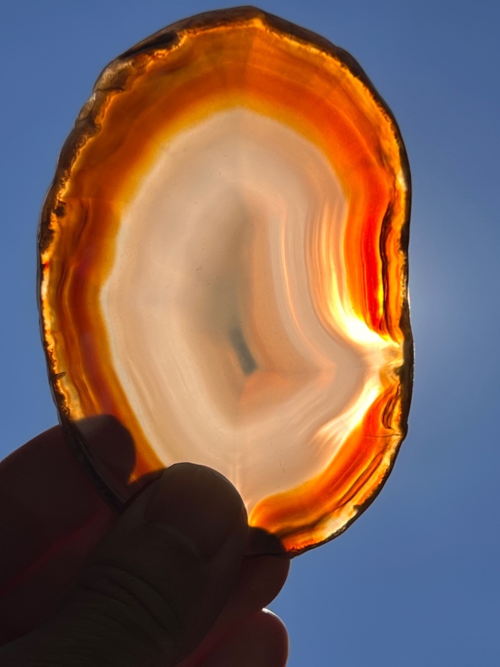 Agate (7) slab with stand | crystal